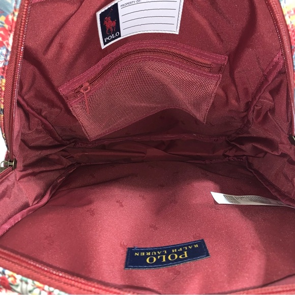 Polo by Ralph Lauren Double Handle Floral Patchwork Backpack-New